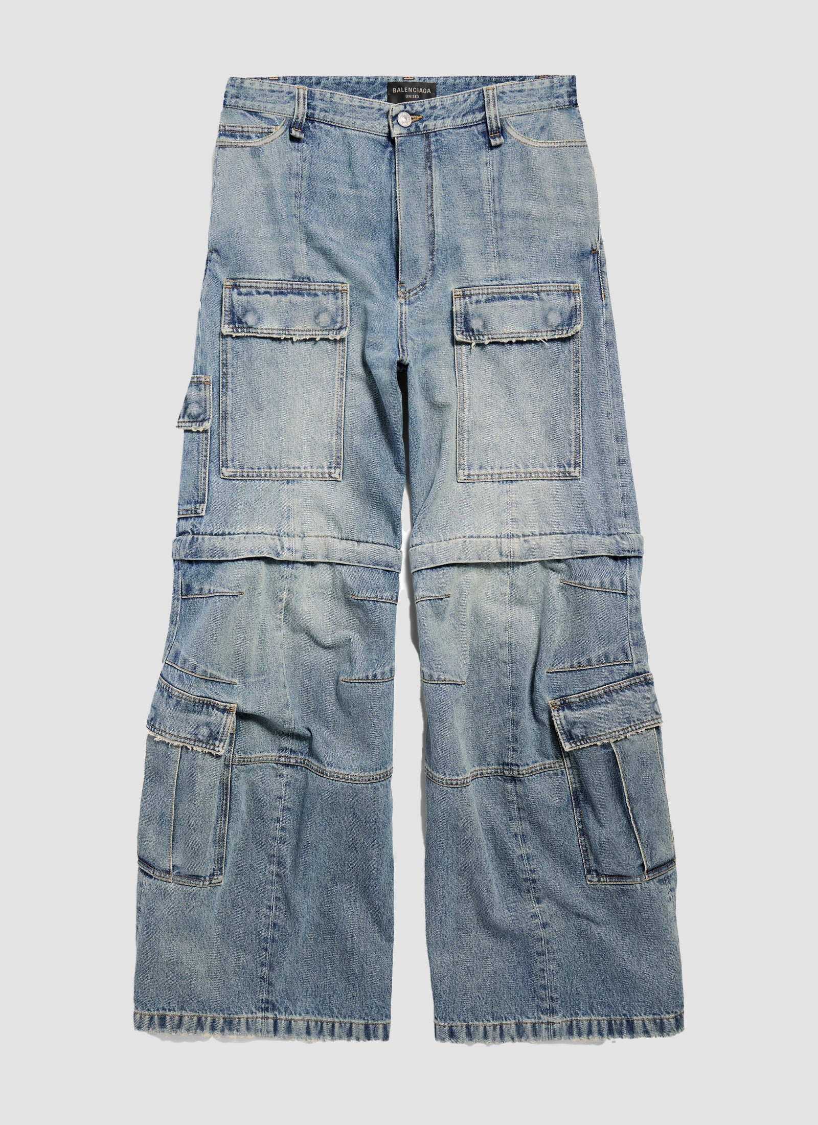 balenciaga フレアカーゴ　flared cargo XS デニム生地 balenciaga フレアカーゴ flared cargo XS デニム生地 - メルカリ