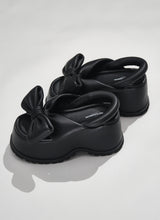 Bow platform sandals