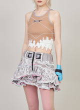 Distressed graphic tank top