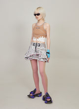 Distressed graphic tank top