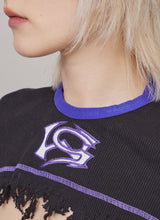 Distressed rib pullover shrug