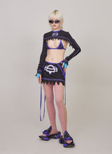 Distressed rib pullover shrug