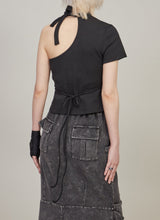 Asymmetric strap top