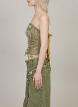Heartshape washed bustier