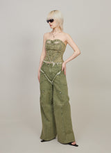 Heartshape washed bustier