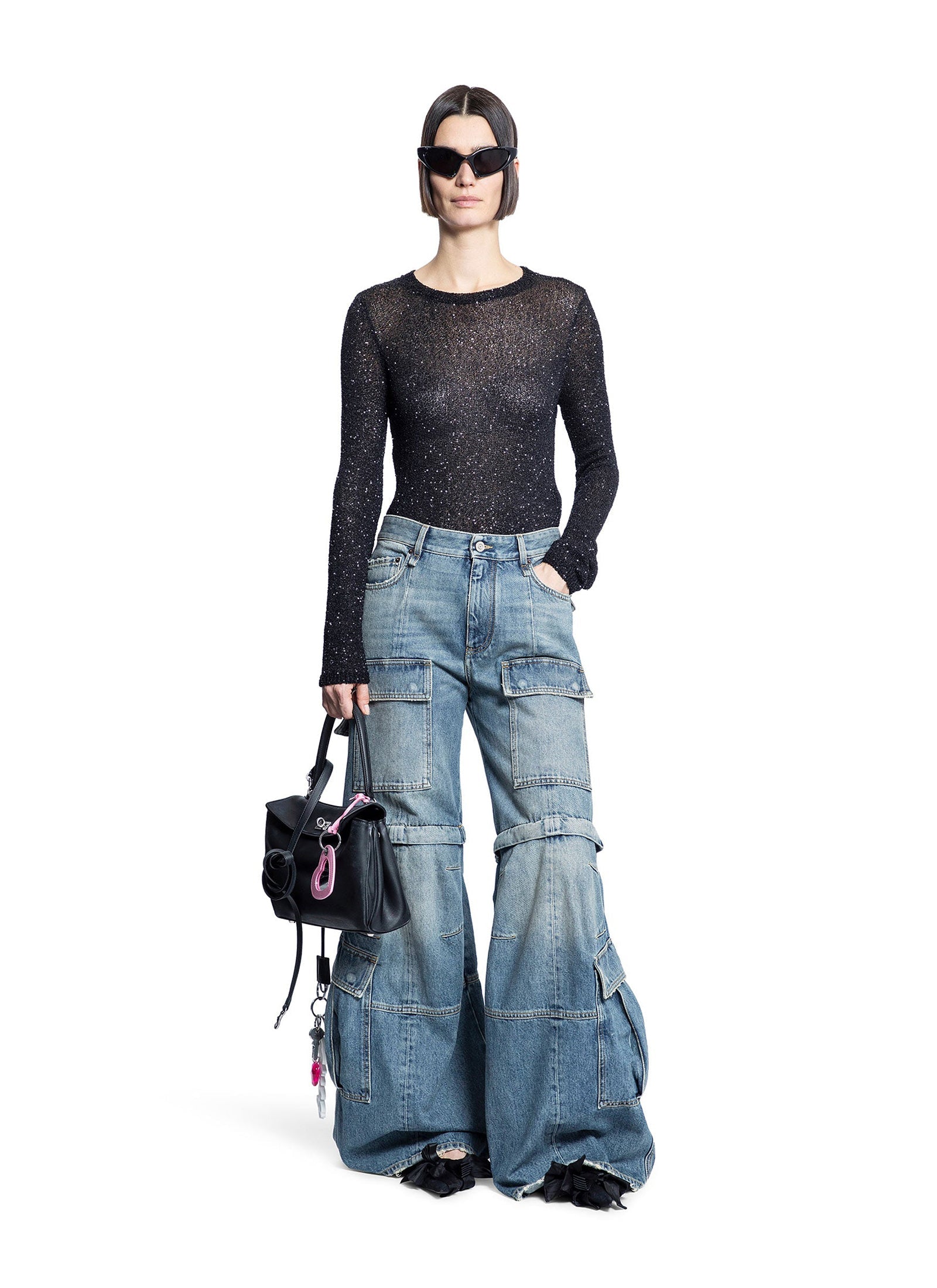 Flared Denim Cargo Pants – HITCHHIKER