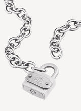 BB padlock necklace in silver
