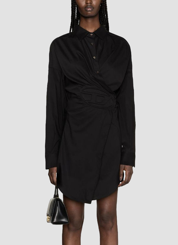 diesel shirt dress Women's T-shirt dress in stretch modal | Black