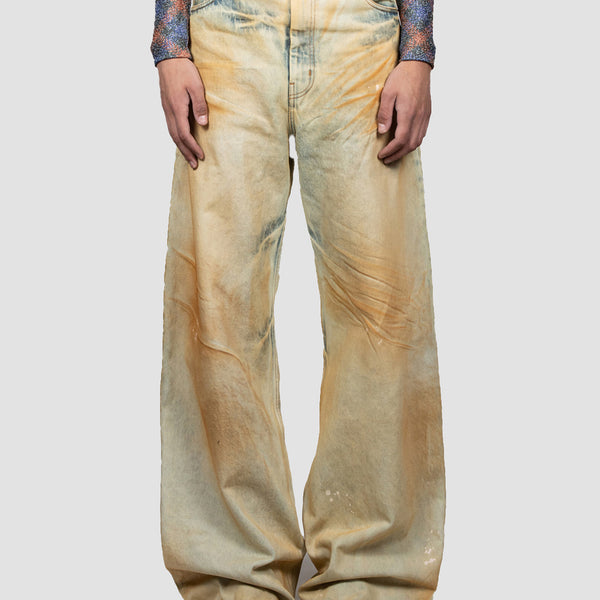 パンツ egon lab dirty wash wide leg jeans 24ss Egon lab】DIRTY WASH WIDE LEG JEANS - メルカリ