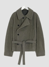 Short Asymmetrical Bathrobe Coat