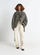 Short Asymmetrical Bathrobe Coat