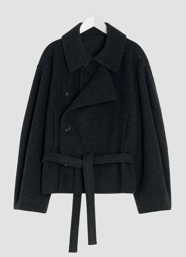 Short Asymmetrical Bathrobe Coat