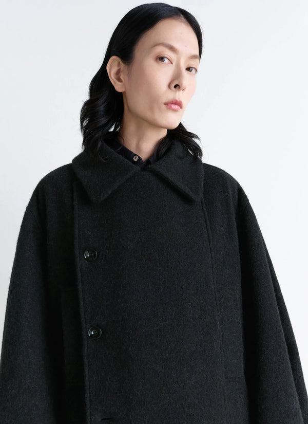 Short Asymmetrical Bathrobe Coat
