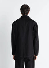 Single breasted tailored jacket in denim