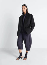 Single breasted tailored jacket in denim