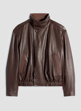 Soft leather blouson in leather