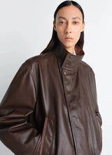 Soft leather blouson in leather
