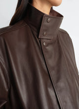 Soft leather blouson in leather