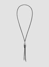 Snake bolo tie necklace in leather