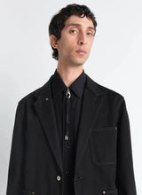 Snake bolo tie necklace in leather