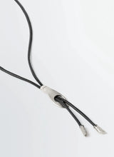 Snake bolo tie necklace in leather