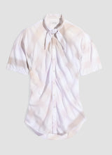 Short sleeve shirt with foulard in viscose cotton