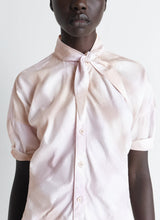 Short sleeve shirt with foulard in viscose cotton