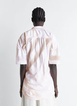 Short sleeve shirt with foulard in viscose cotton