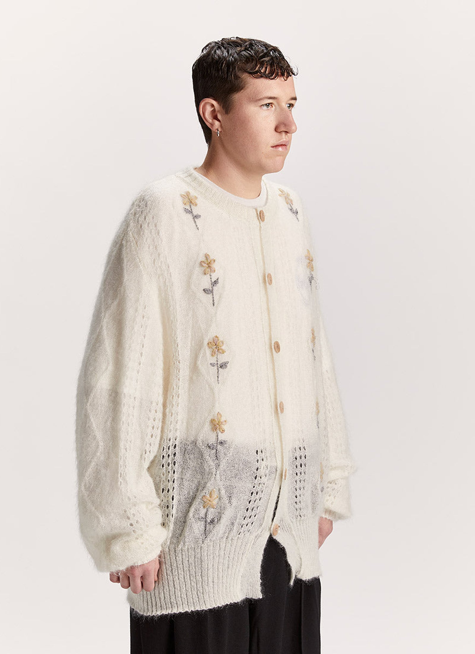 かおりん♡さま専用MARNO Marguerite cardigan white Sloan Cardigan, Organic Tanguis Cotton, Ecru