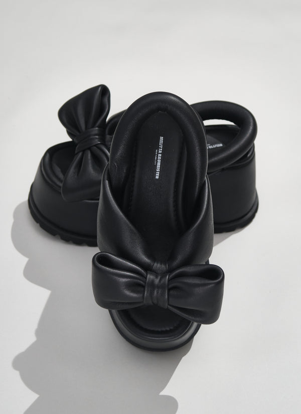 Bow platform sandals