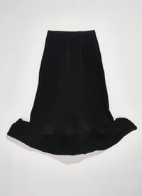 Ripple Wavy Hem Skirt