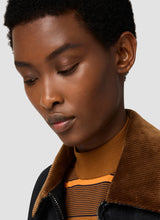 Black denim blouson jacket