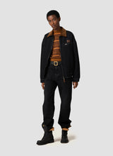 Black denim blouson jacket