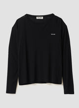 Long-sleeved ribbed jersey T-shirt