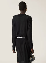 Long-sleeved ribbed jersey T-shirt