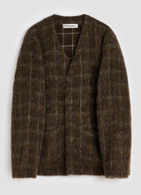 Dorf Check Hairy Wool Cardigan