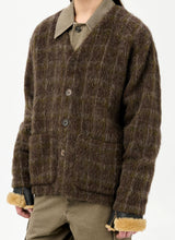Dorf Check Hairy Wool Cardigan