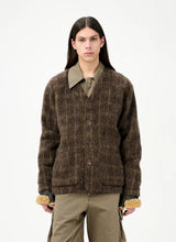 Dorf Check Hairy Wool Cardigan