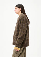 Dorf Check Hairy Wool Cardigan