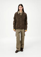 Dorf Check Hairy Wool Cardigan