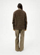 Dorf Check Hairy Wool Cardigan