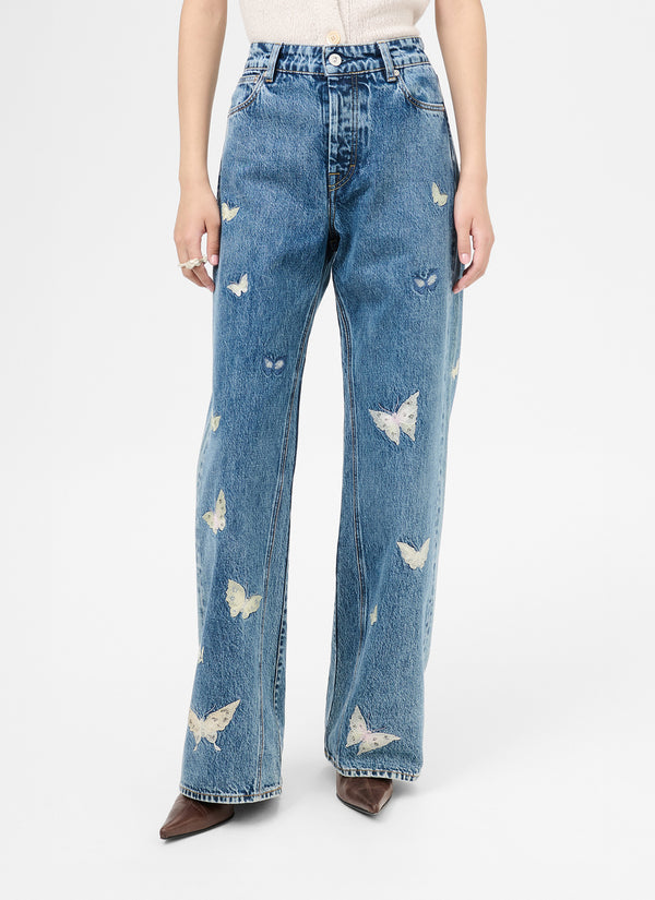 Treble Cut Indigo Butterfly