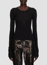 Cropped Rib Long Sleeves T-shirt