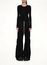 Cropped Rib Long Sleeves T-shirt