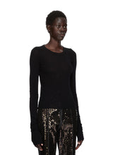 Cropped Rib Long Sleeves T-shirt