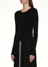 Cropped Rib Long Sleeves T-shirt