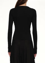 Cropped Rib Long Sleeves T-shirt