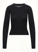 Cropped Rib Long Sleeves T-shirt