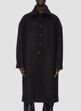 Dracucollar Coat In Black Melton