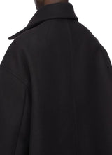 Dracucollar Coat In Black Melton